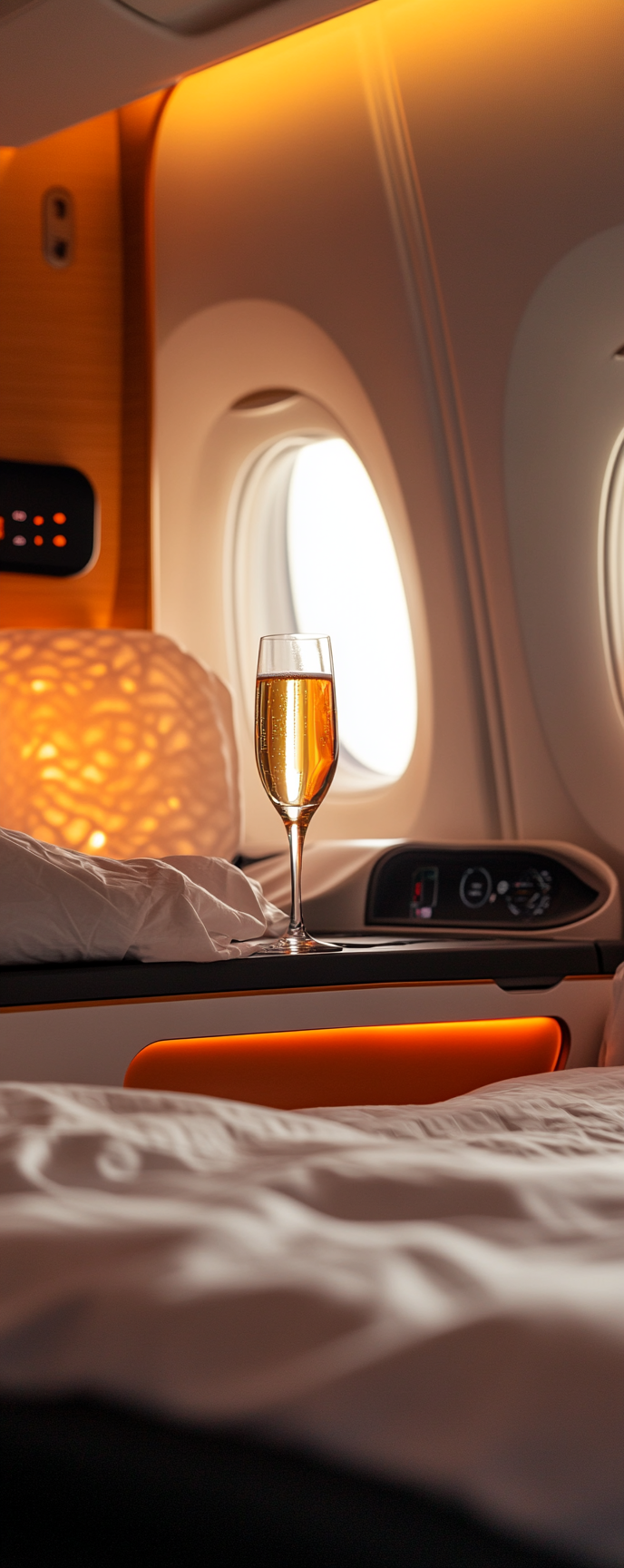 Champagne in first class