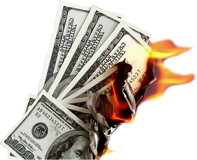 Burning money